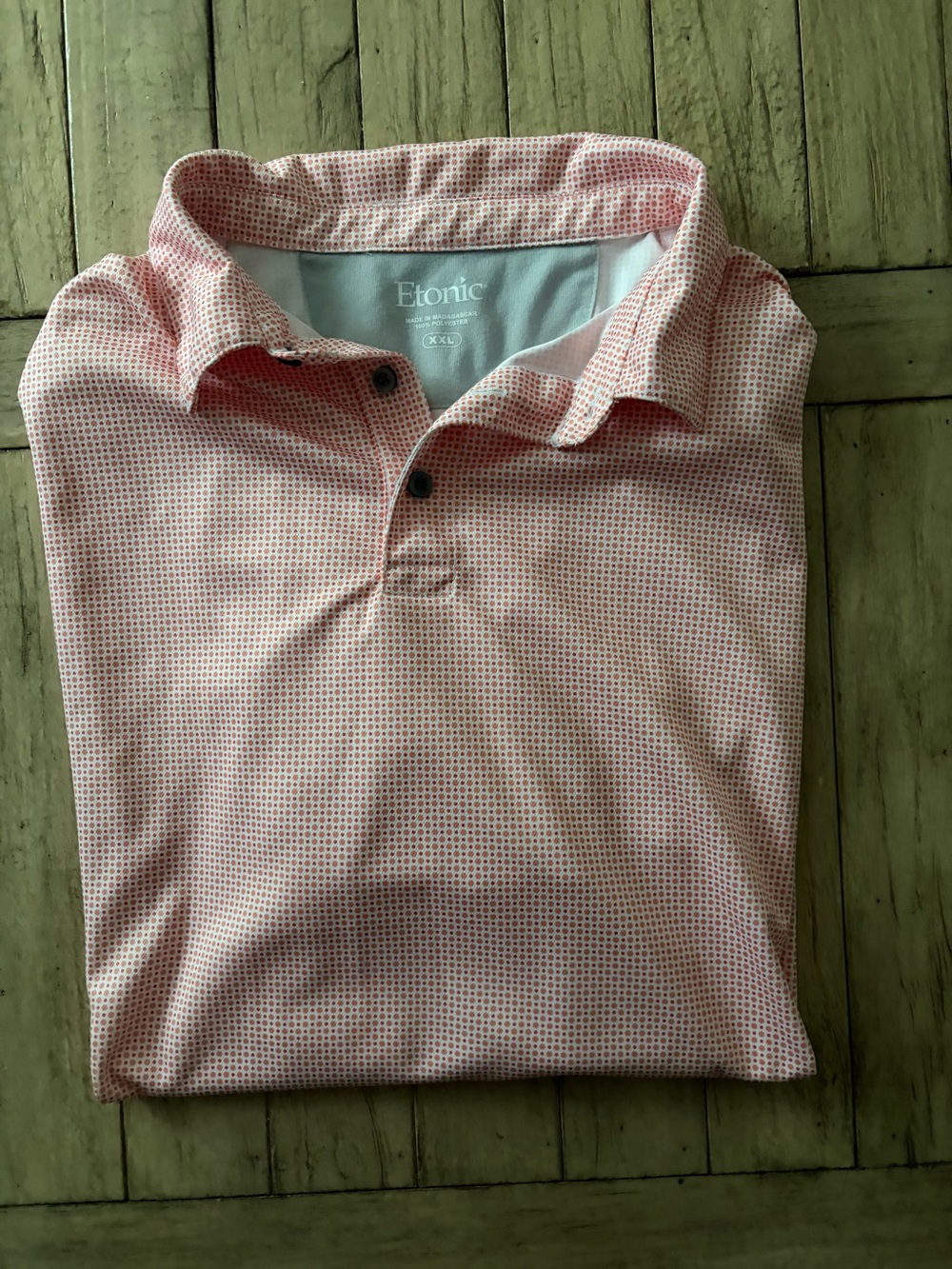 Eton Men's Orange dot golf polo xxl